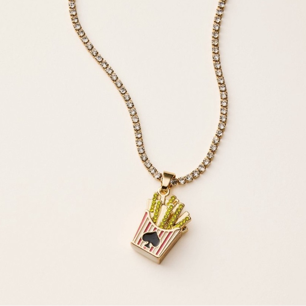 Kate Spade NY x Target French Fry Charm Tennis Necklace-Limited Edison-New